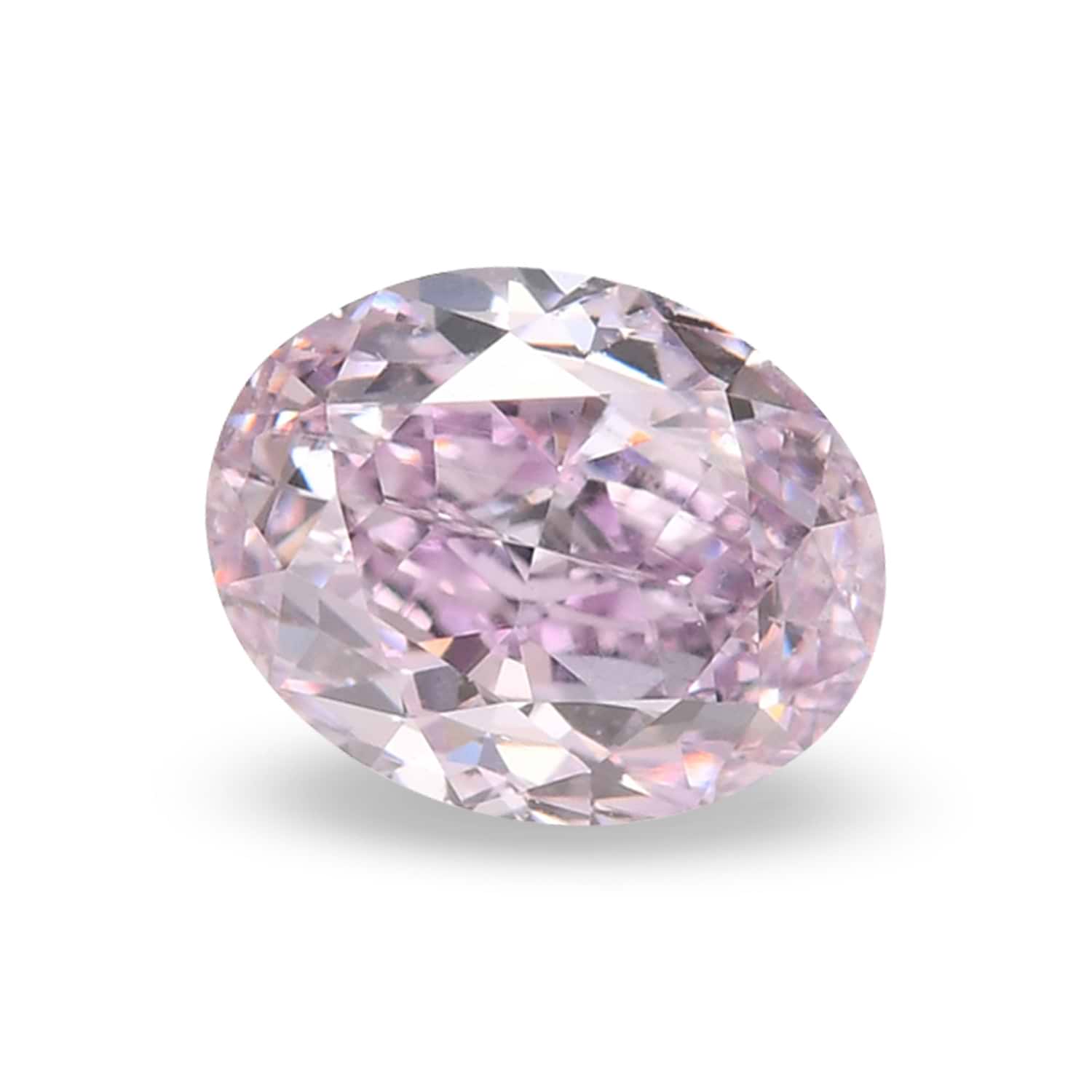 0.42 Carat Fancy Pinkish Purple Oval Diamond VS2 GIA