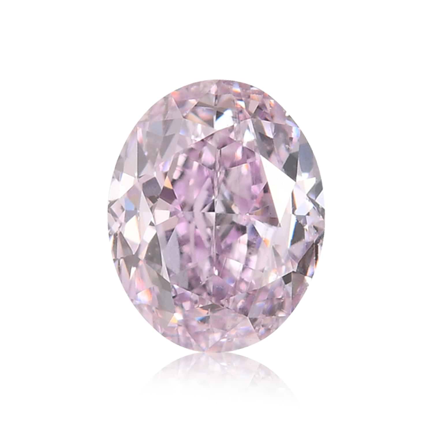 0.42 Carat Fancy Pinkish Purple Oval Diamond VS2 GIA