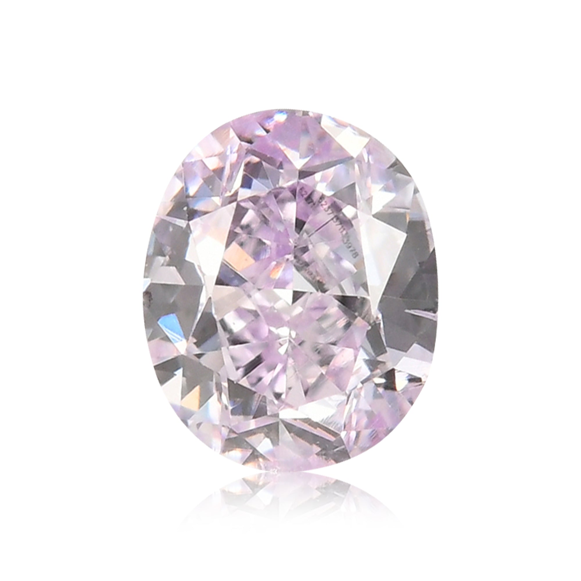 0.32 Carat Fancy Pinkish Purple Oval Diamond SI1 GIA