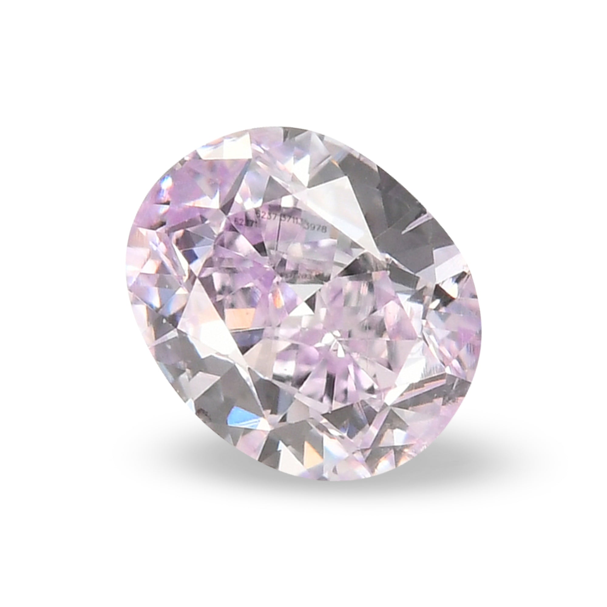 0.32 Carat Fancy Pinkish Purple Oval Diamond SI1 GIA