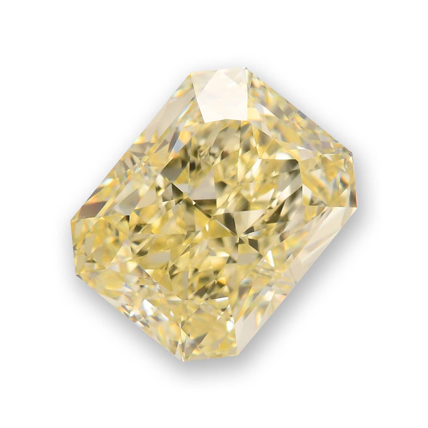 3.09 Carat Fancy Yellow Radiant Diamond IF GIA