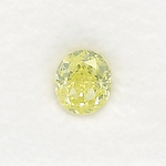 0.46 Carat Fancy Green Yellow Oval Diamond (VS2) GIA