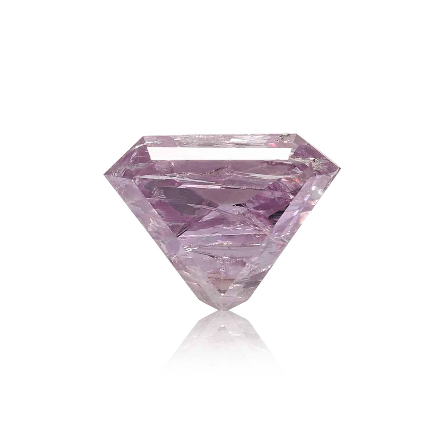 1.02 Carat Fancy Pink Purple Triangle Diamond (I1) GIA