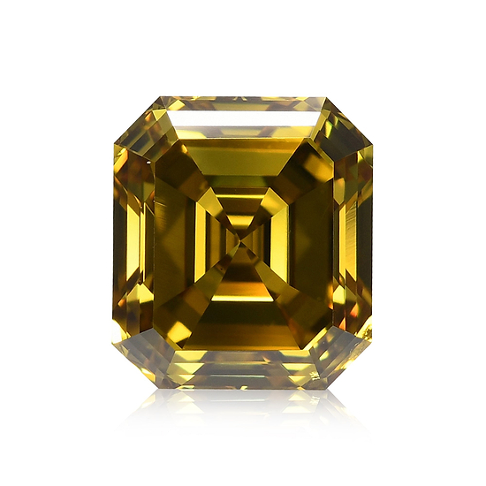 2.03 Carat Fancy Deep Brown Greenish Yellow Emerald Diamond SI1 GIA