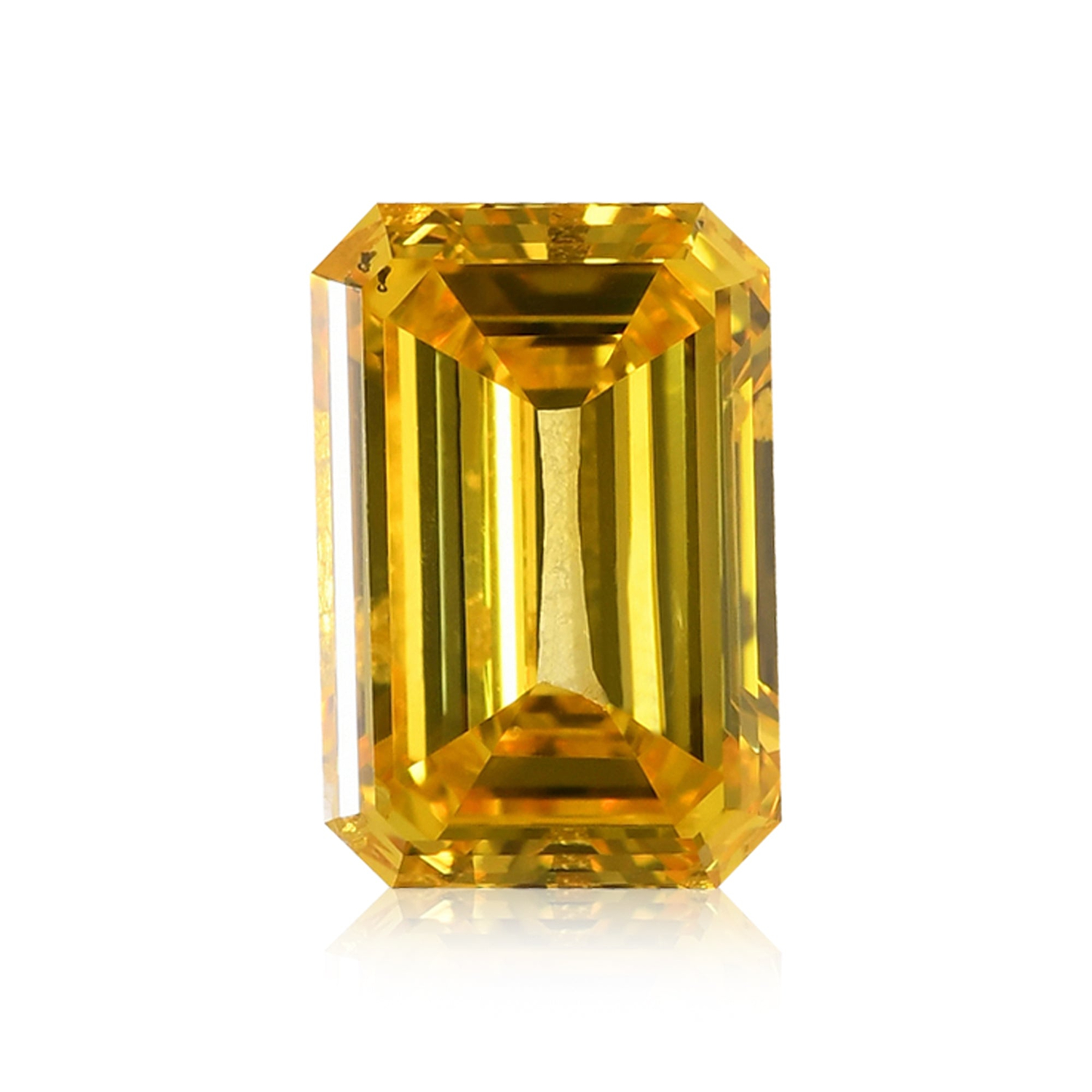 1.01 Carat Fancy Vivid Yellow Emerald Diamond (I1) GIA