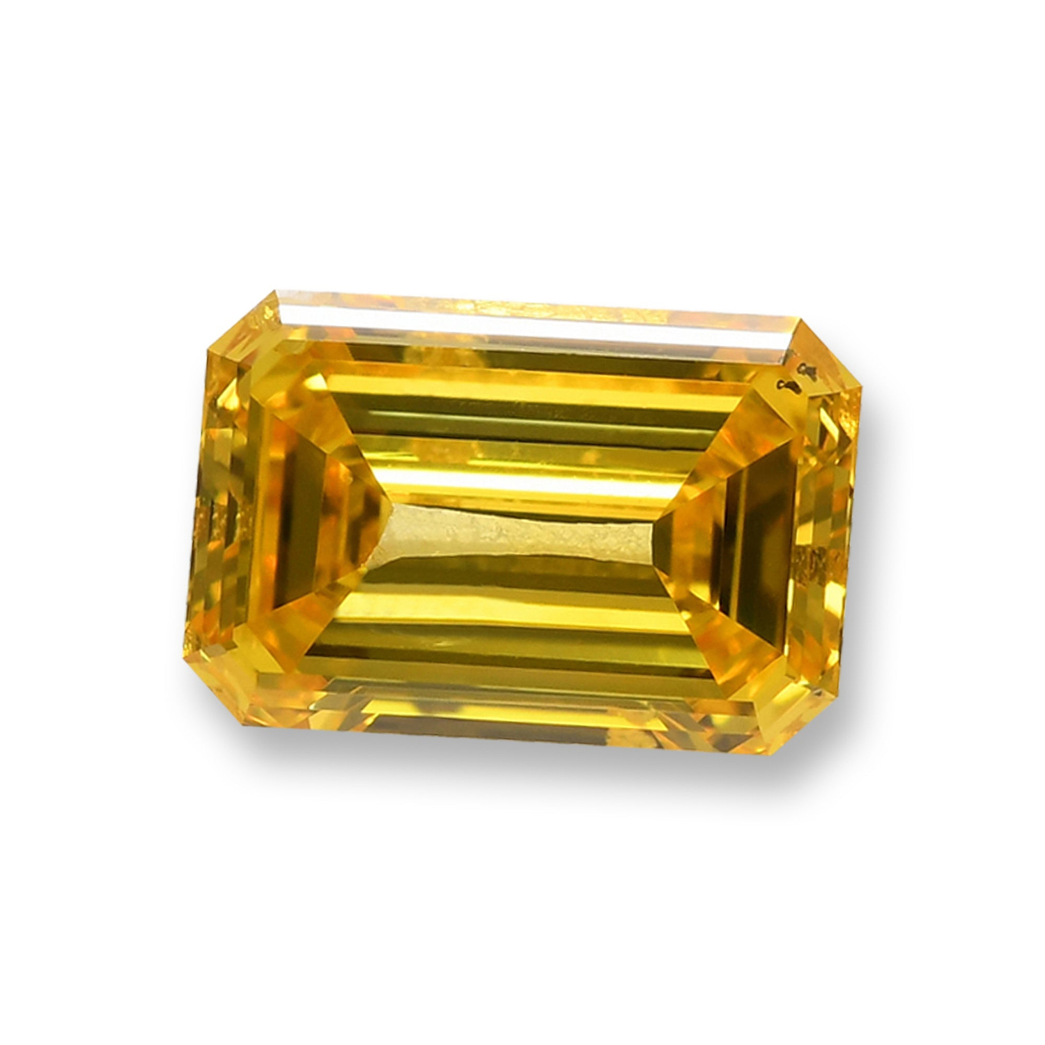 1.01 Carat Fancy Vivid Yellow Emerald Diamond (I1) GIA