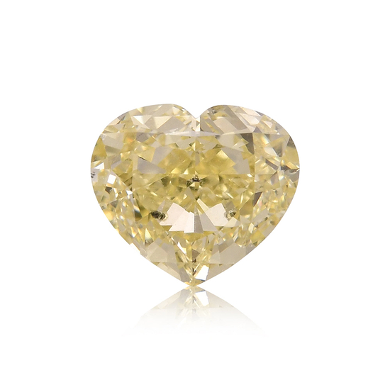 2.07 Carat Fancy Yellow HEART Diamond SI2 GIA