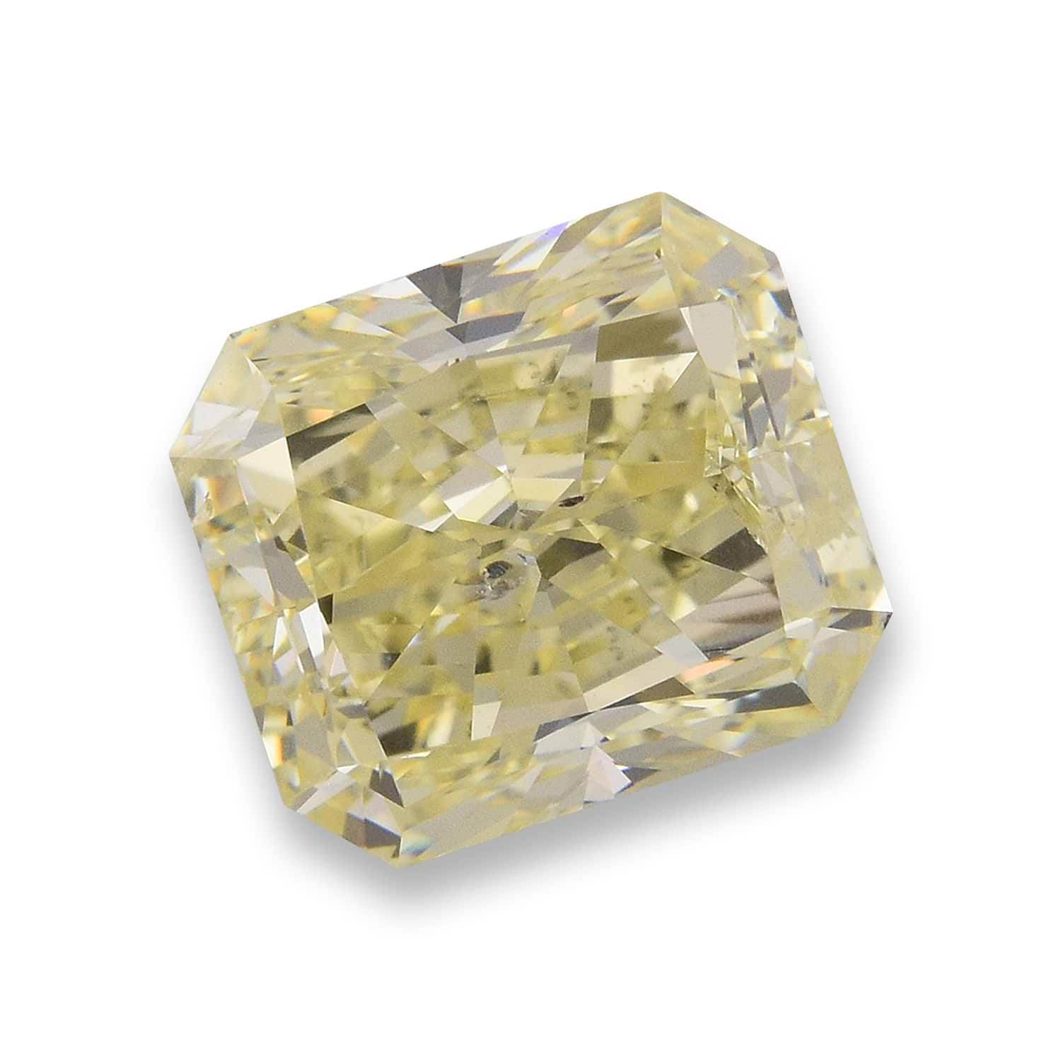 3.05 Carat Fancy Light Yellow Radiant Diamond SI2 GIA