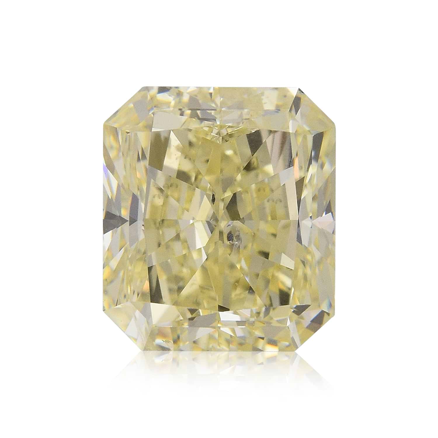 3.05 Carat Fancy Light Yellow Radiant Diamond SI2 GIA
