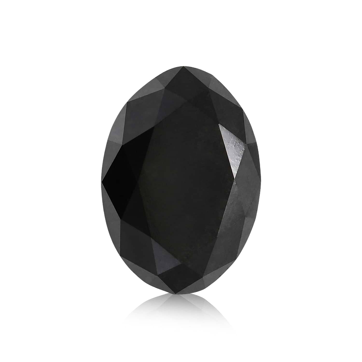 3.19 Carat Fancy Black Oval Diamond GIA