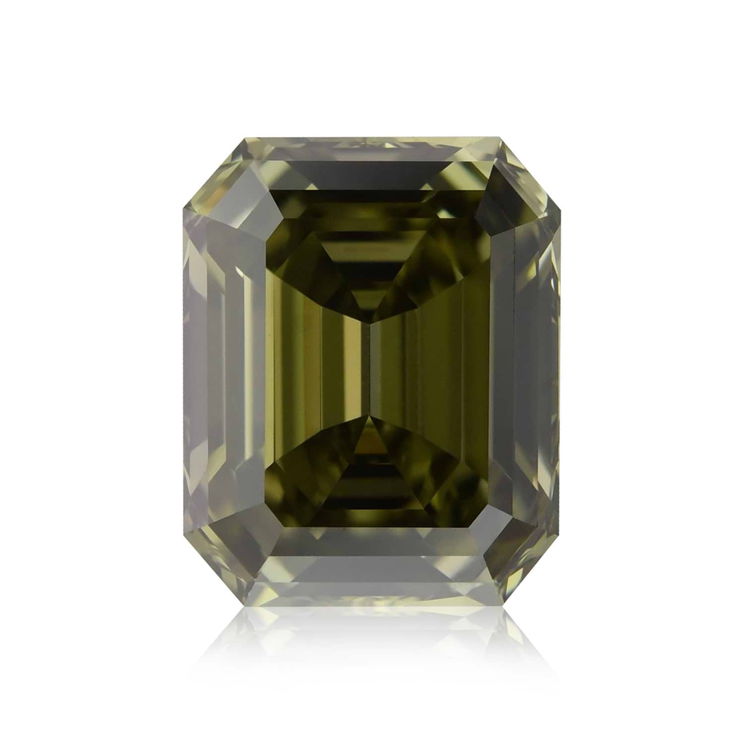 2.11 Carat Fancy Dark Gray Yellowish Green Emerald Diamond VS2 GIA