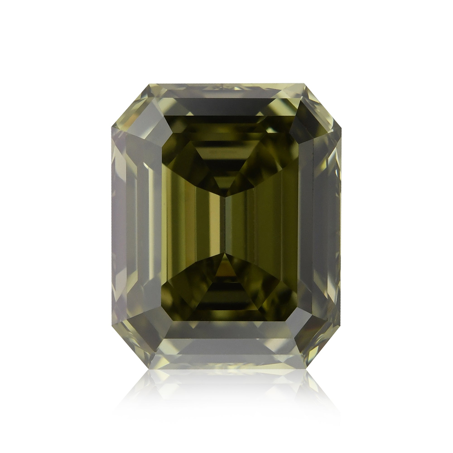 2.11 Carat Fancy Dark Gray Yellowish Green Emerald Diamond VS2 GIA