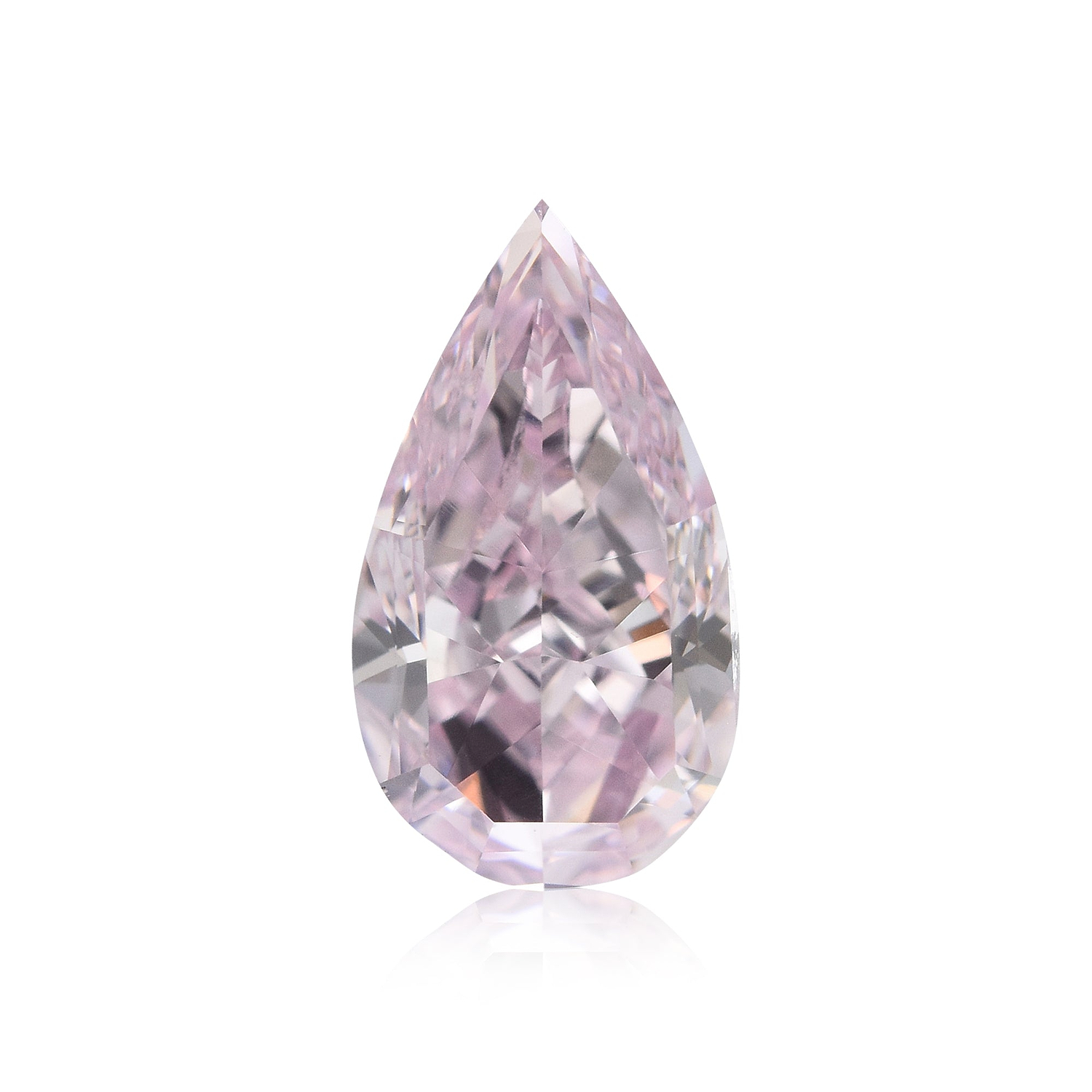 0.78 Carat Fancy Purplish Pink Pear Diamond VS1 GIA