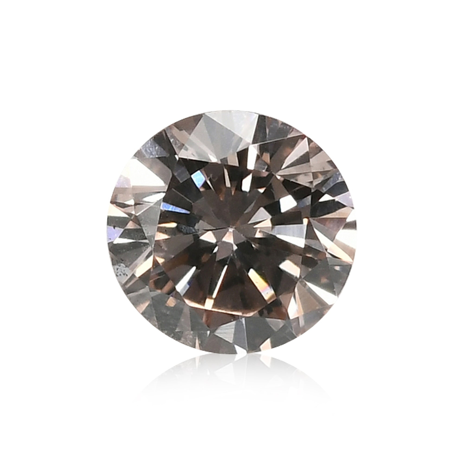 0.17 Carat Fancy Light Pinkish Brown Round Brillant Diamond (SI2) GIA
