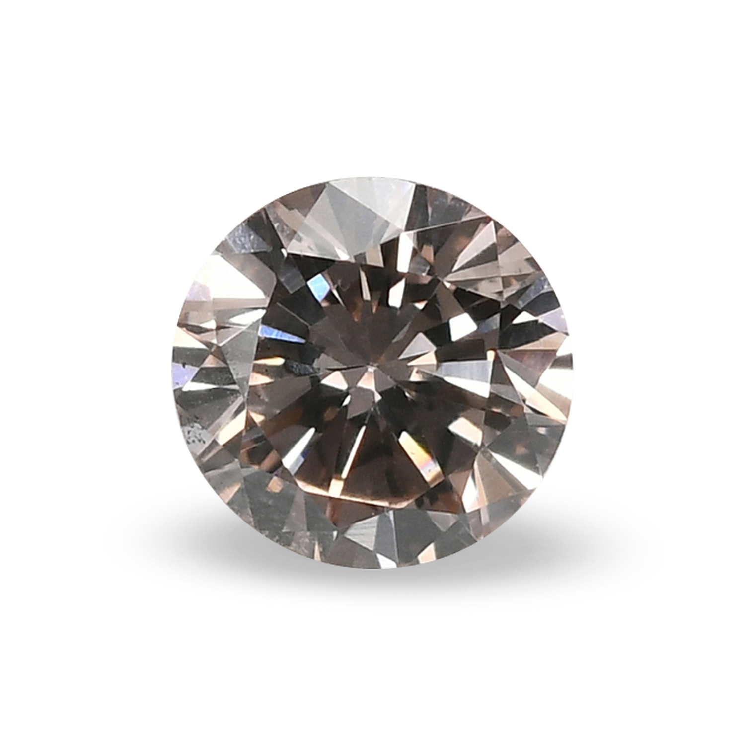 0.17 Carat Fancy Light Pinkish Brown Round Brillant Diamond (SI2) GIA