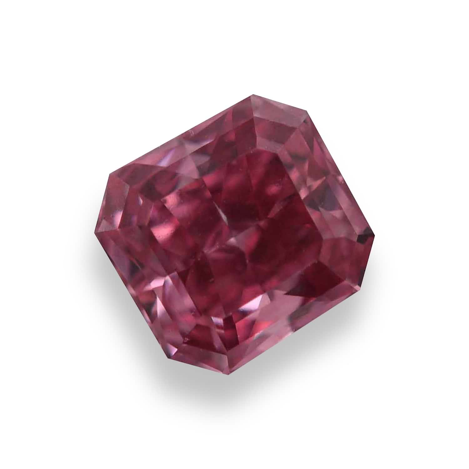 0.30 Carat Fancy Purplish Red Radiant Diamond SI1 GIA