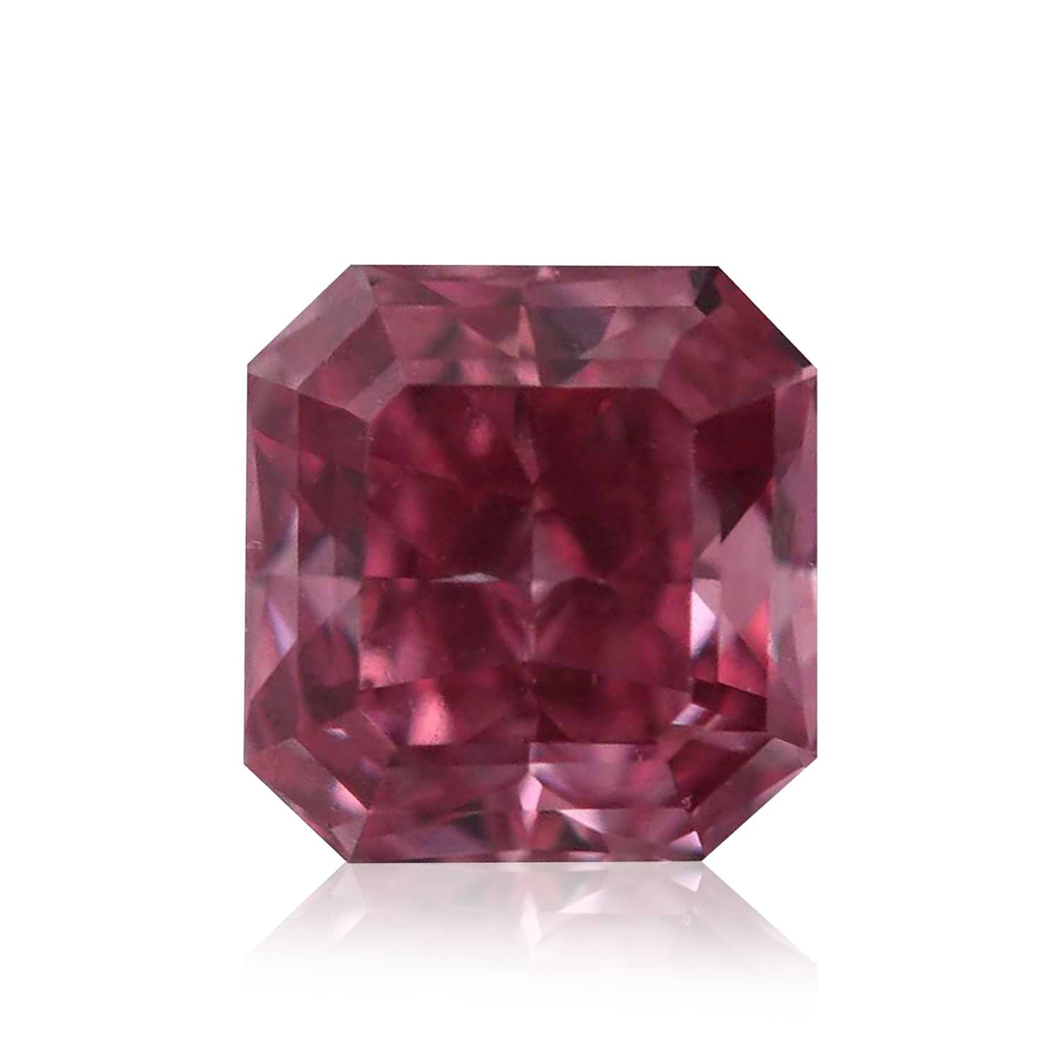 0.30 Carat Fancy Purplish Red Radiant Diamond SI1 GIA