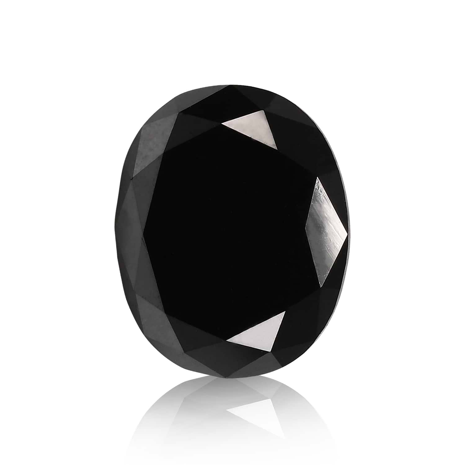 4.50 Carat Fancy Black Oval Diamond GIA