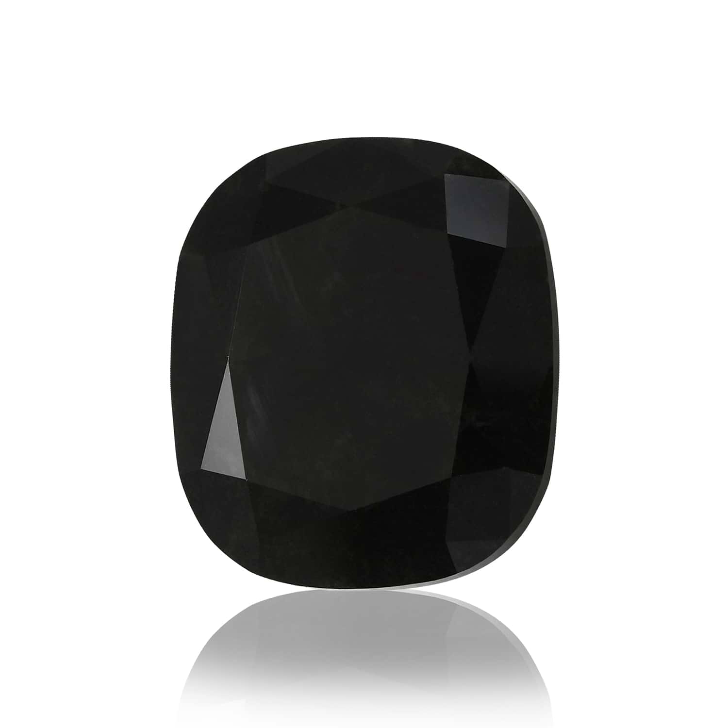 15.21 Carat Fancy Black Cushion Diamond GIA