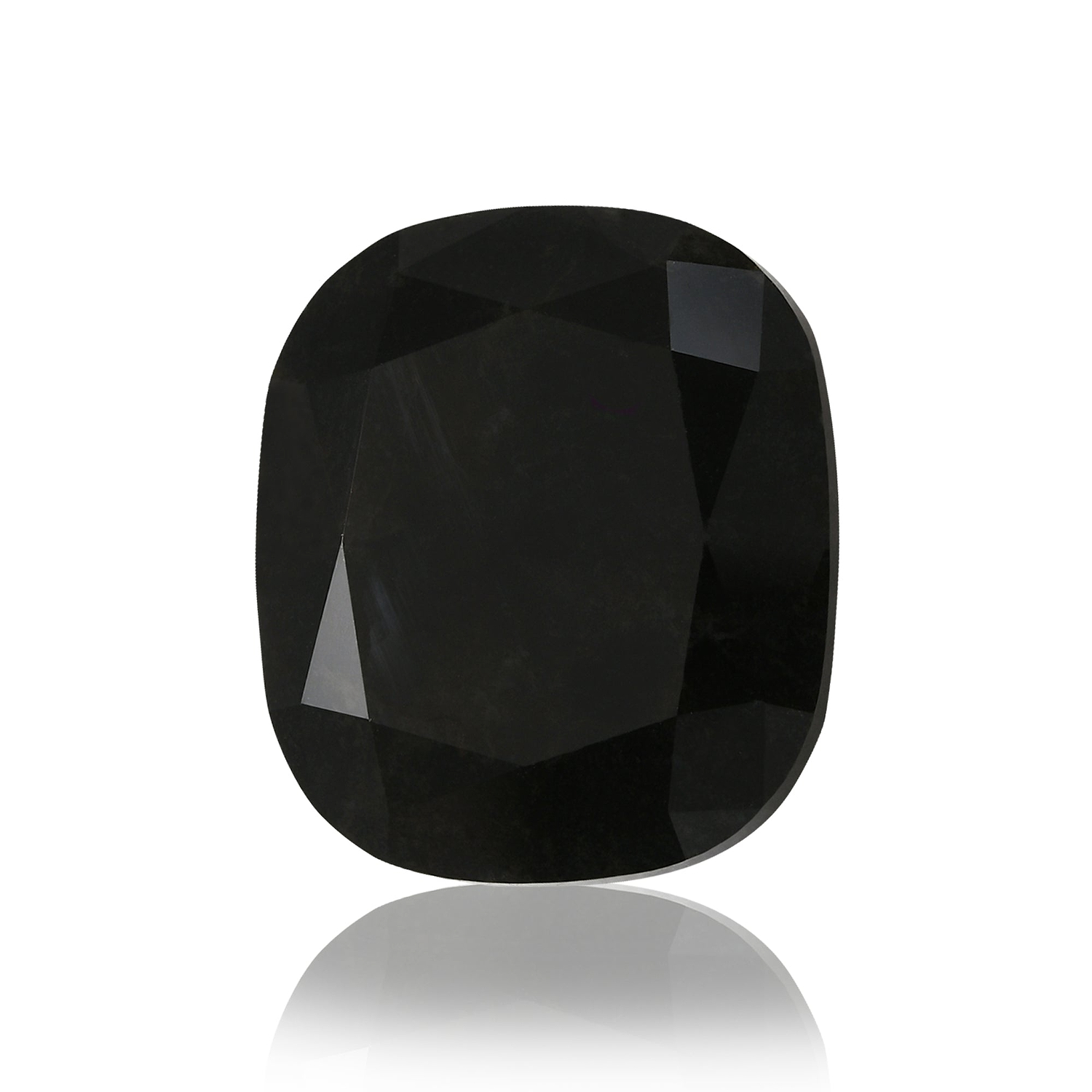 15.21 Carat Fancy Black Cushion Diamond  GIA
