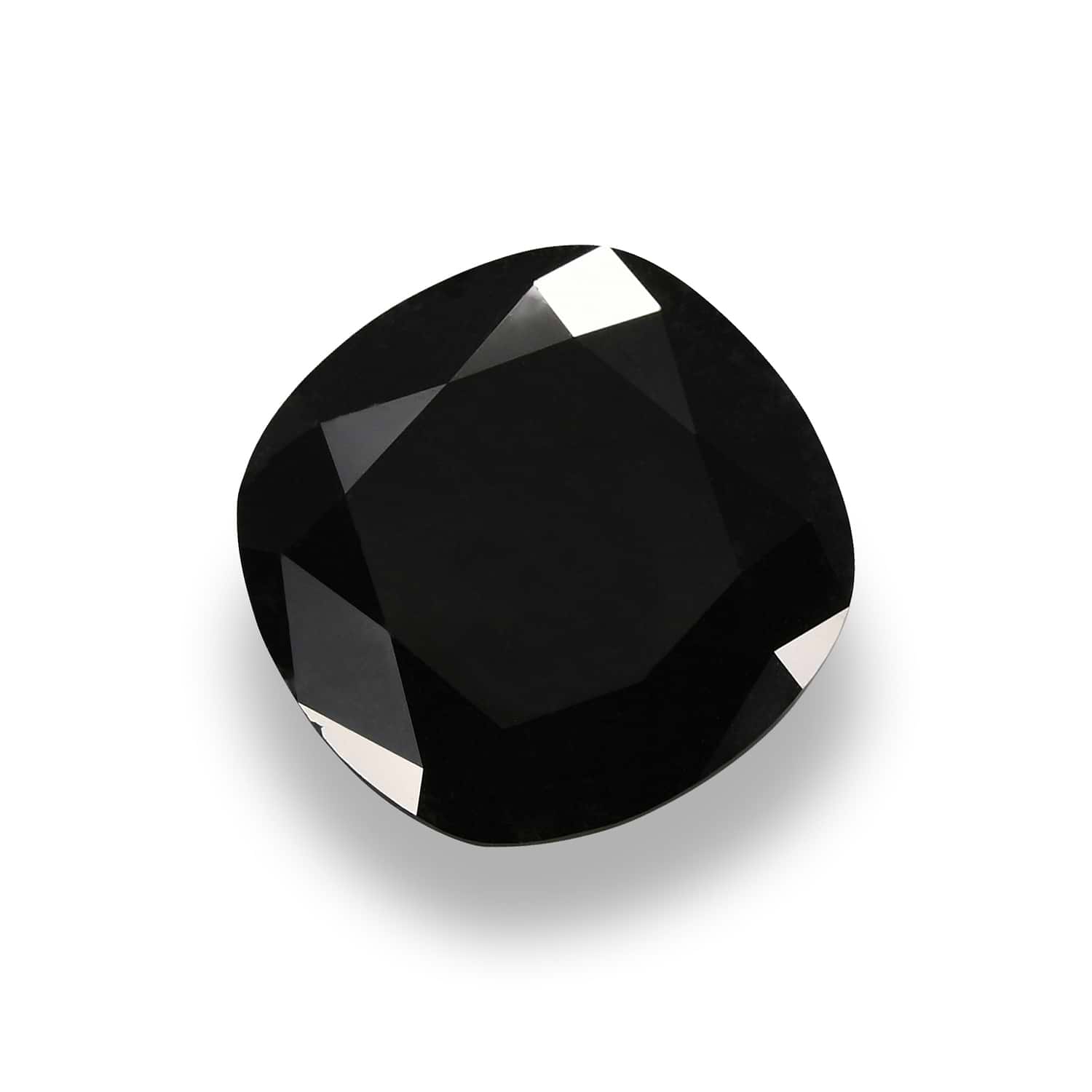9.62 Carat Fancy Black Cushion Diamond GIA
