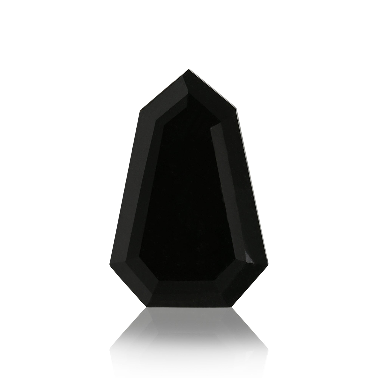 6.71 Carat Fancy Black Shield-Cut Diamond  GIA