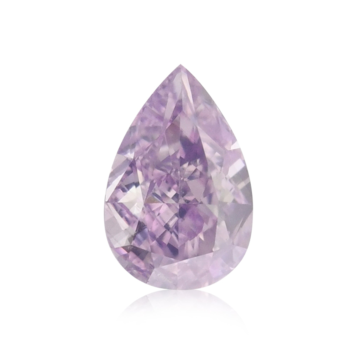 0.25 Carat Fancy Intense Pinkish Purple Pear Diamond SI1 GIA