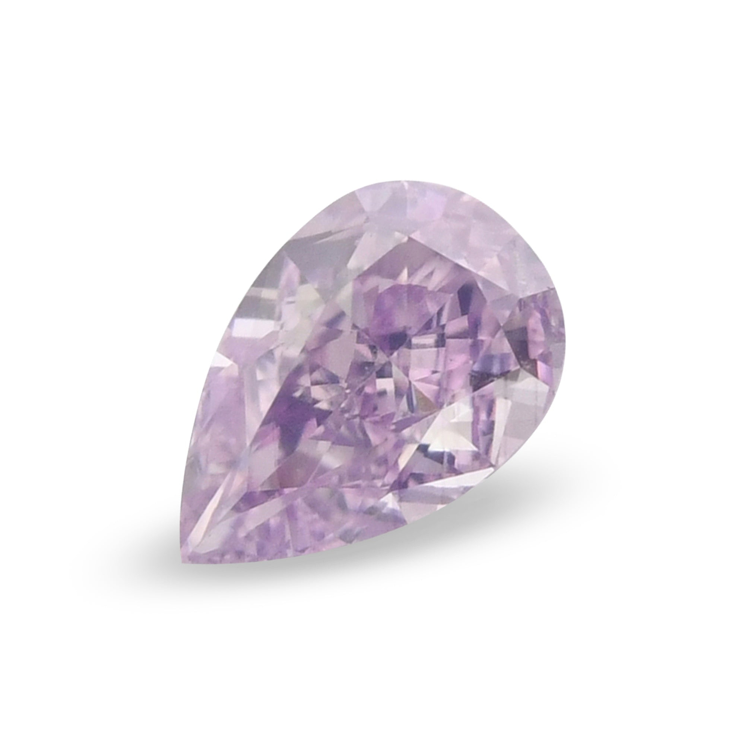 0.25 Carat Fancy Intense Pinkish Purple Pear Diamond SI1 GIA
