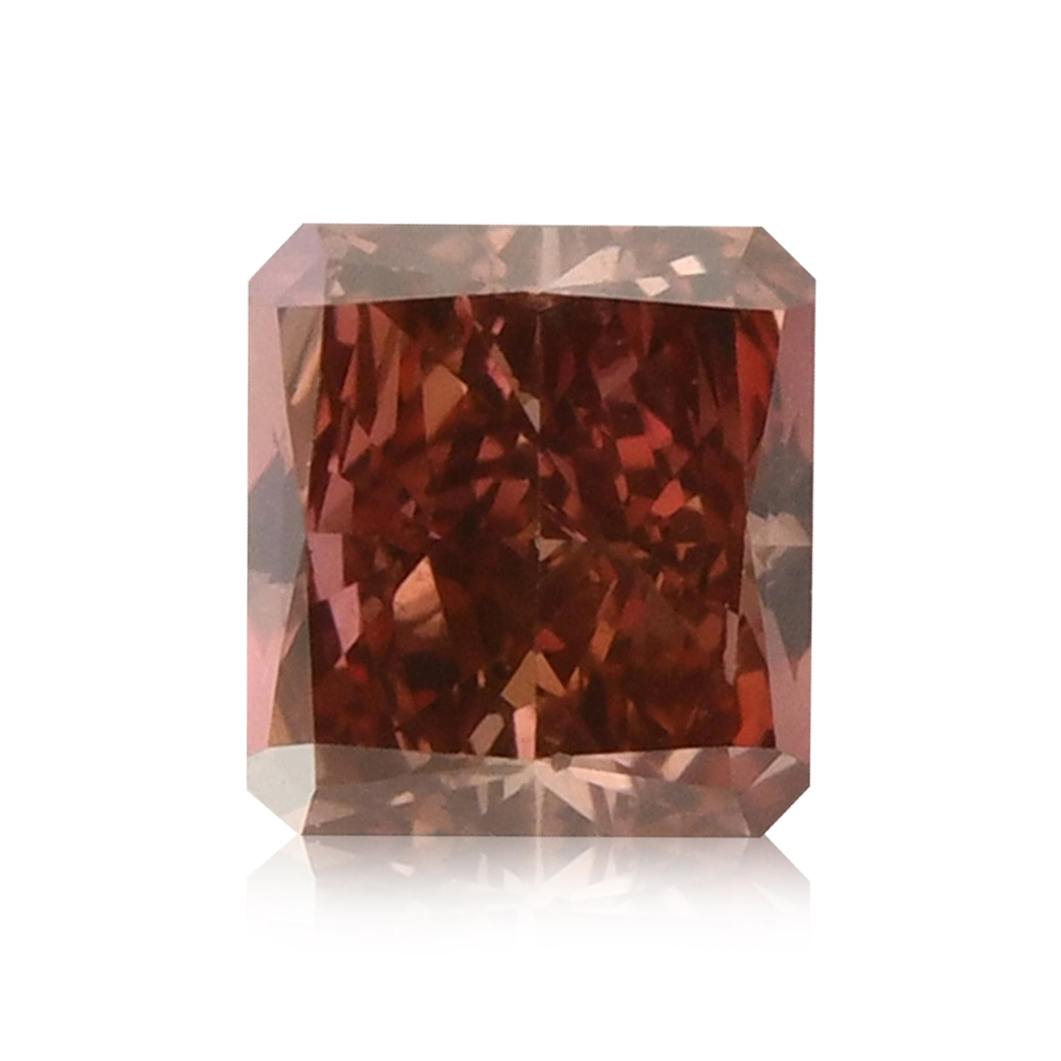 0.50 Carat Fancy Deep Pink Radiant Diamond VS2 GIA