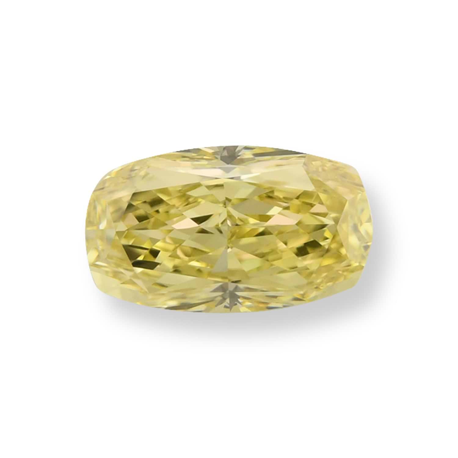 1.74 Carat Fancy Yellow Cushion Diamond IF GIA