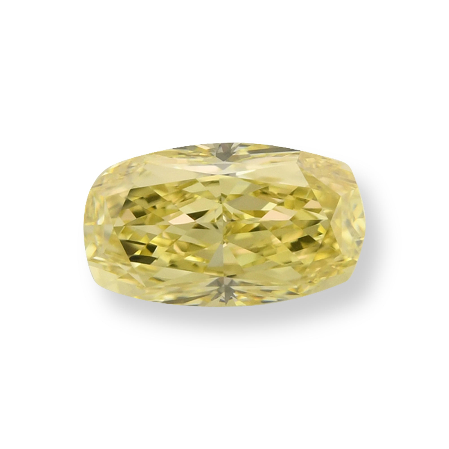 1.74 Carat Fancy Yellow Cushion Diamond IF GIA