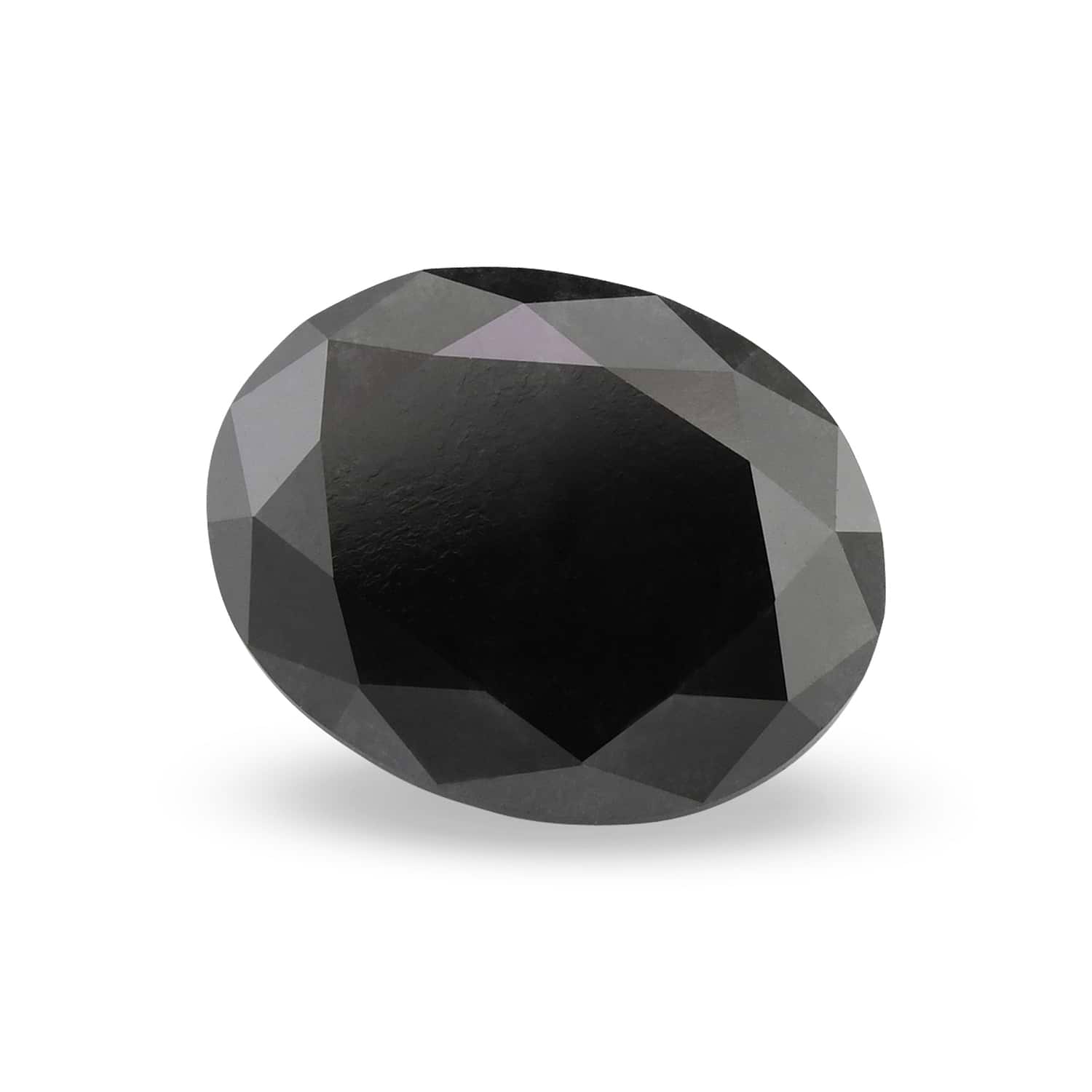 3.79 Carat Fancy Black Oval Diamond GIA