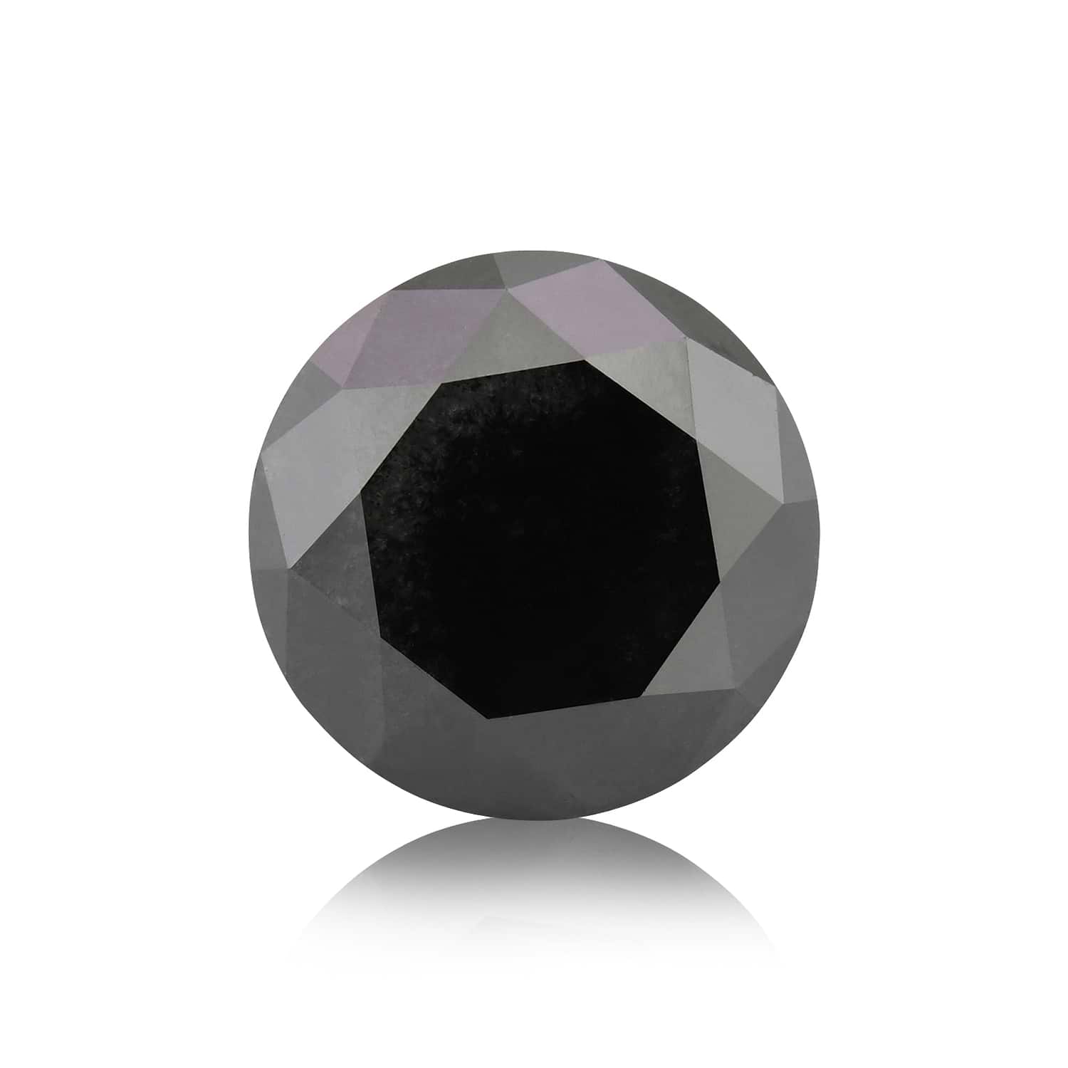 2.81 Carat Fancy Black Round Brilliant Diamond GIA