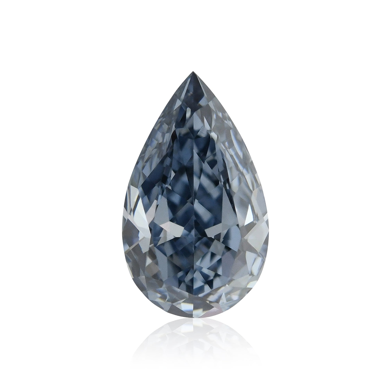 0.56 Carat Fancy Deep Blue Pear Diamond VS1 GIA