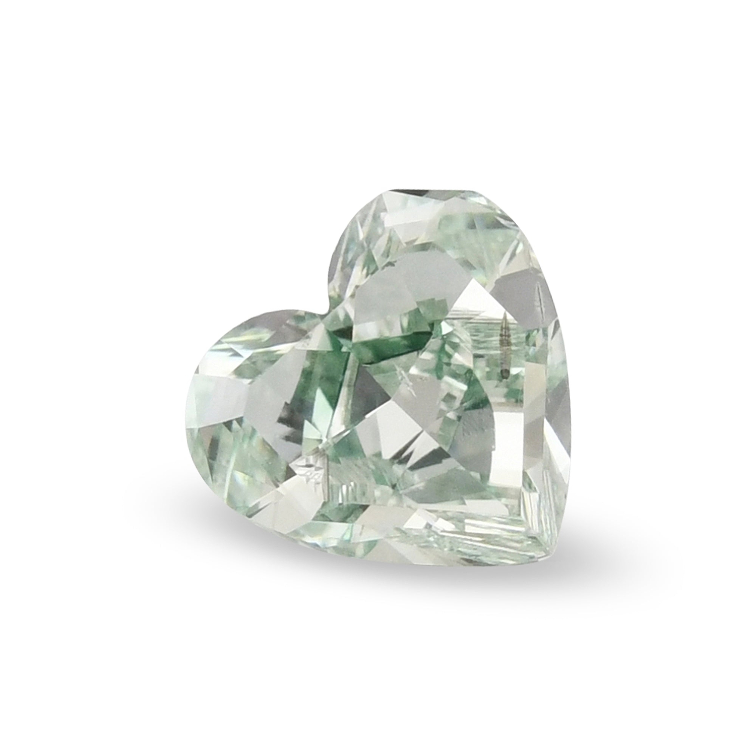 1.06 Carat Fancy Intense Green HEART Diamond SI2 GIA