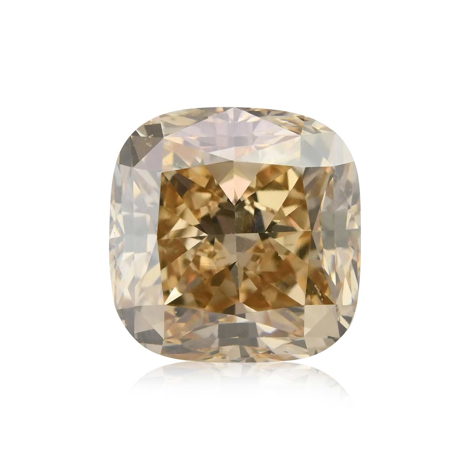 6.03 Carat Fancy Yellow Brown Cushion Diamond (VS2)