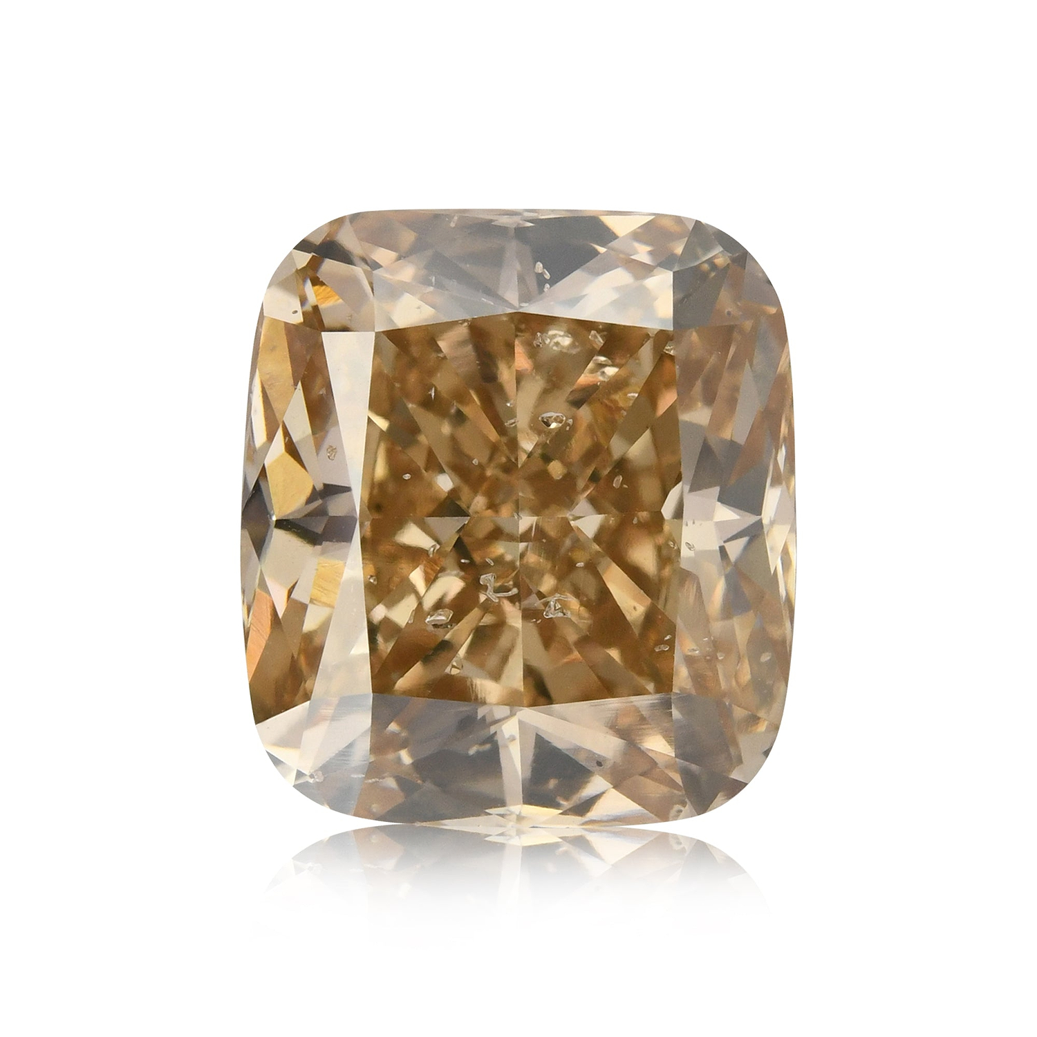 6.01 Carat Fancy Yellow Brown Cushion Diamond (I1)