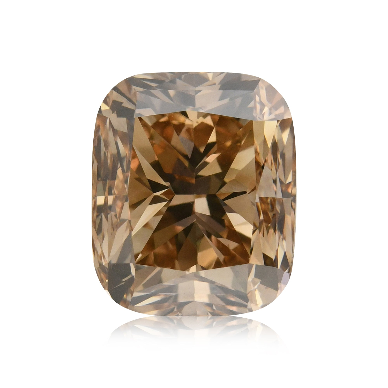 5.49 Carat Fancy Yellow Brown Cushion Diamond (VS1)