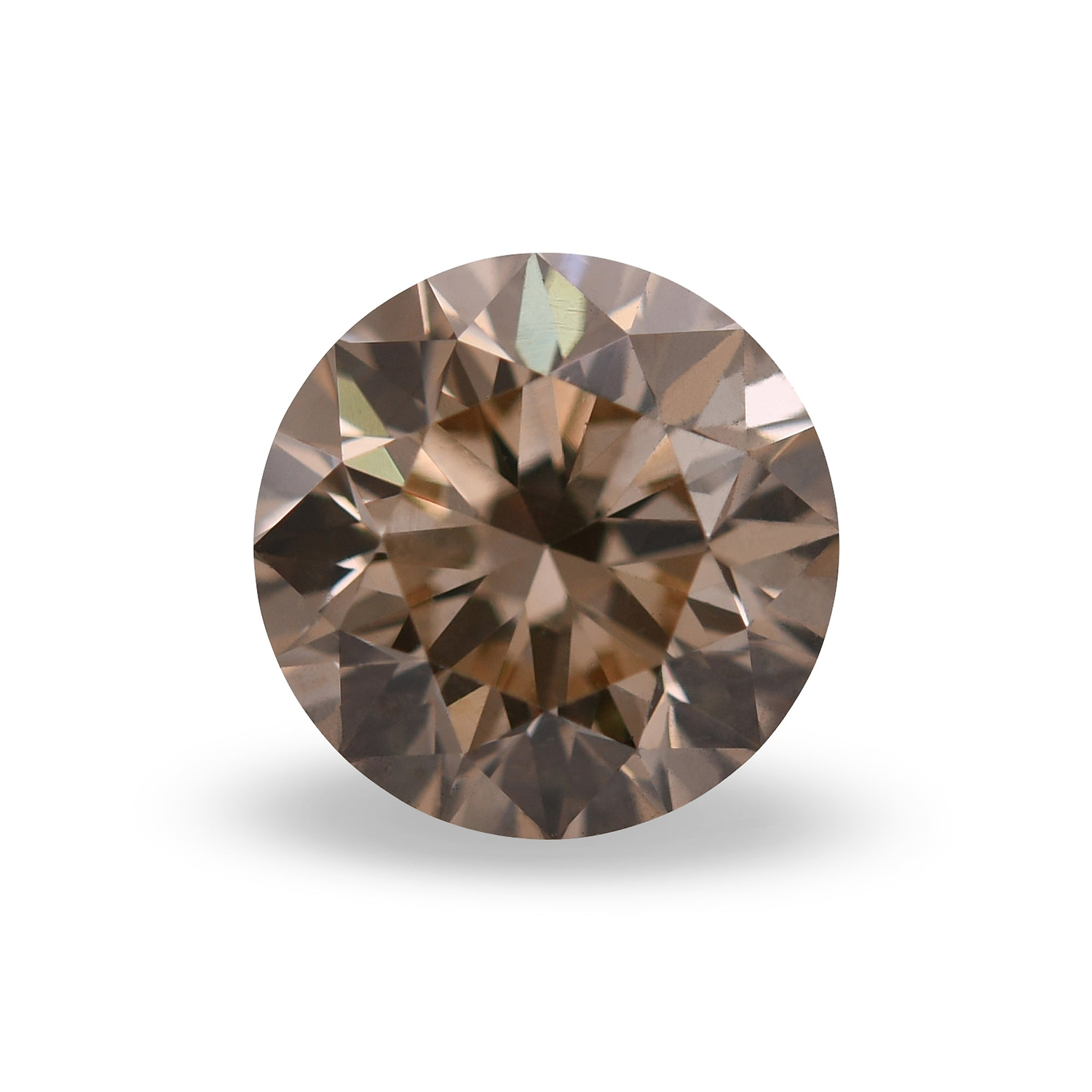 1.50 Carat Light Brown Round Brillant Diamond SI2 GIA