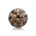 1.50 Carat Light Brown Round Brillant Diamond SI2 GIA