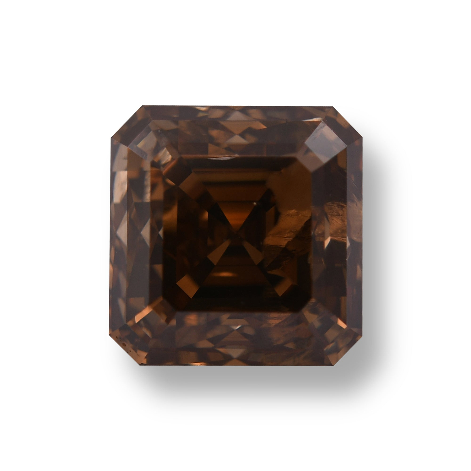 5.06 Carat Fancy Dark Orange Brown Asscher Diamond (SI2) GIA