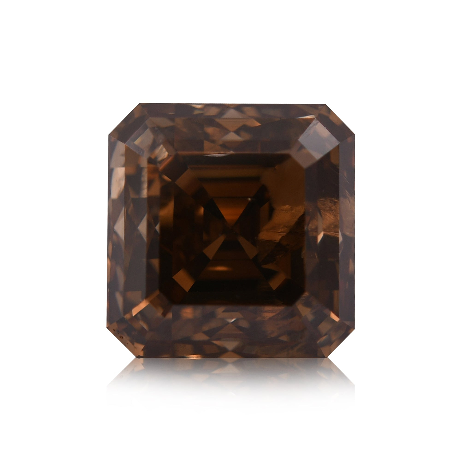 5.06 Carat Fancy Dark Orange Brown Asscher Diamond (SI2) GIA
