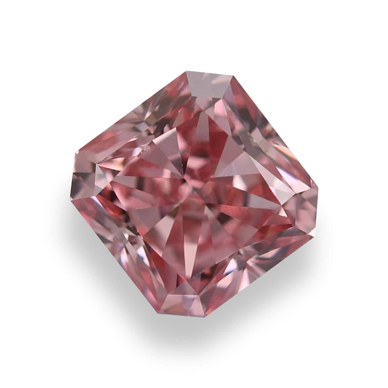 0.81 Carat Fancy Intense Pink Radiant Diamond VVS2 GIA