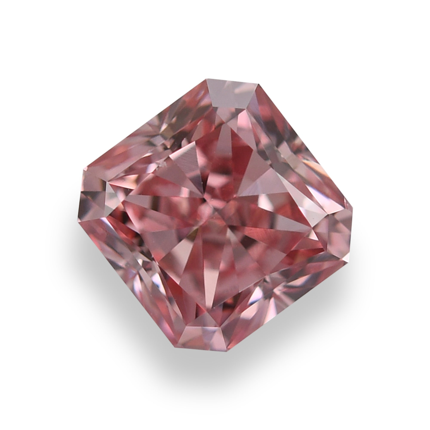 0.81 Carat Fancy Intense Pink Radiant Diamond VVS2 GIA