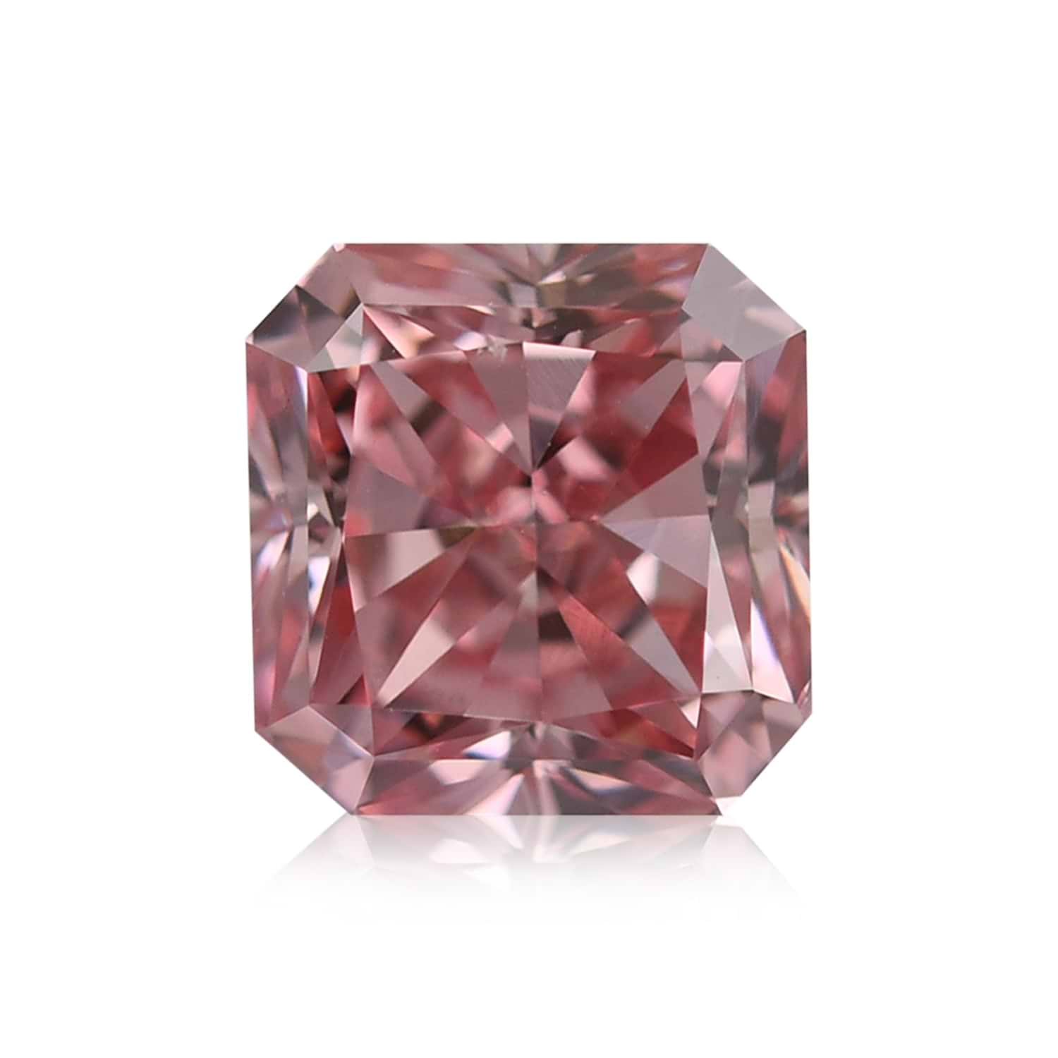 0.81 Carat Fancy Intense Pink Radiant Diamond VVS2 GIA