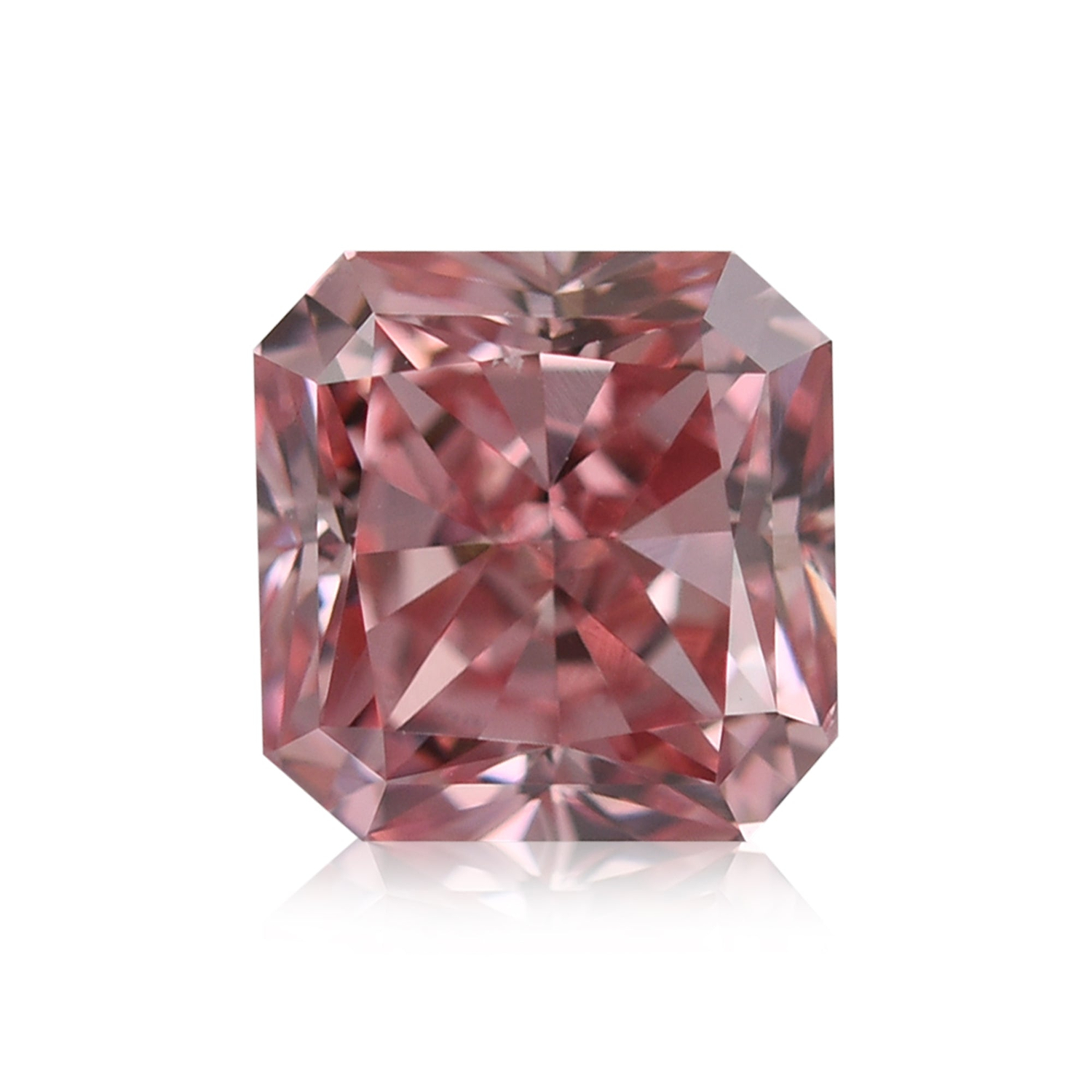 0.81 Carat Fancy Intense Pink Radiant Diamond VVS2 GIA