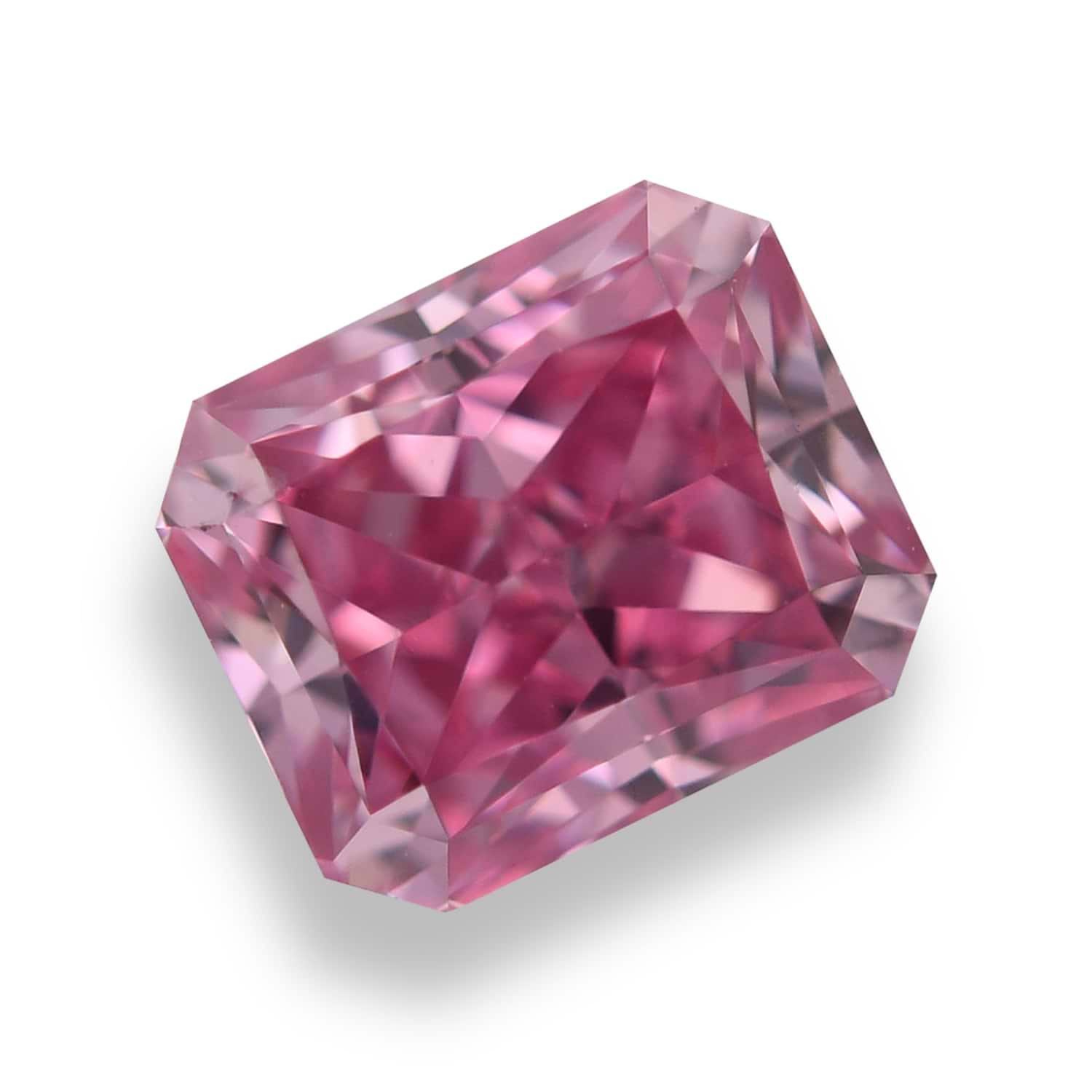 0.82 Carat Fancy Vivid Purplish Pink Radiant Diamond SI1 GIA