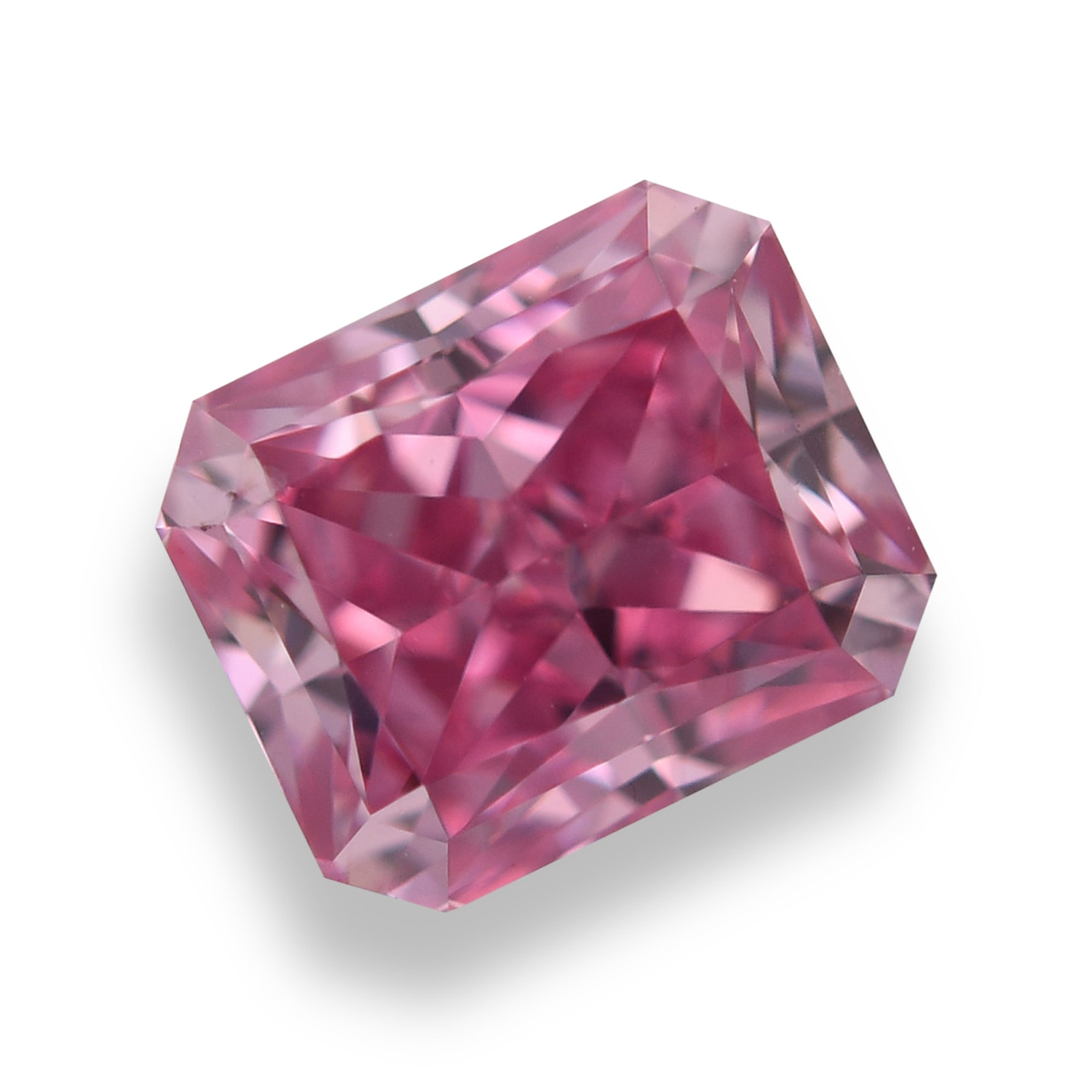 0.82 Carat Fancy Vivid Purplish Pink Radiant Diamond SI1 GIA