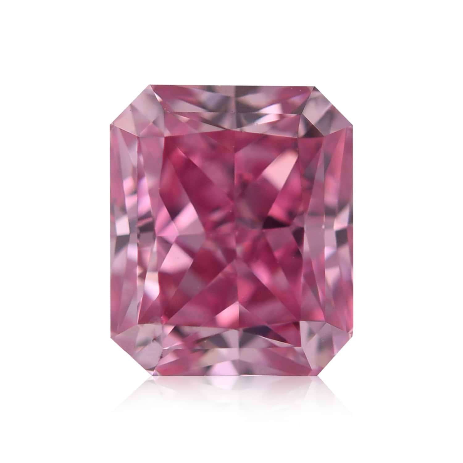 0.82 Carat Fancy Vivid Purplish Pink Radiant Diamond SI1 GIA
