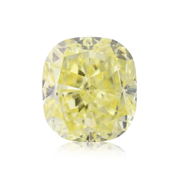 1.87 Carat Fancy Yellow Cushion Diamond IF GIA